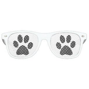 Lunettes De Fête Retro Pâtes de chien noir