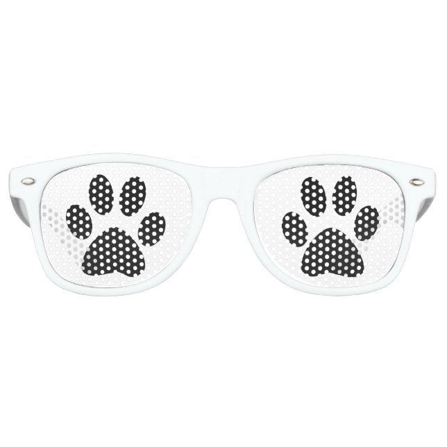 Lunettes De Fête Retro Pâtes de chien noir (Devant)