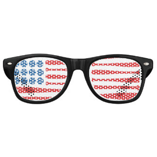 Lunettes De Fête Retro Patriotic Baseball Sunglasses – USA Flag Lens Desi