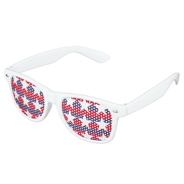 Lunettes De Fête Retro Patriotic colors (Angulaire)