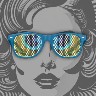 Lunettes De Fête Retro Peacock