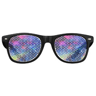 Lunettes De Fête Retro Peinture spatiale de galaxie de voyageur de