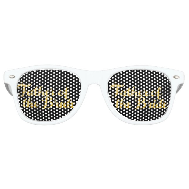Lunettes De Fête Retro Père de la mariée or (Devant)