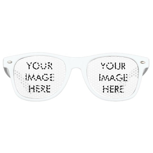 Lunettes De Fête Retro Personnalisé Personnalisé Votre Propre Photo (Devant)