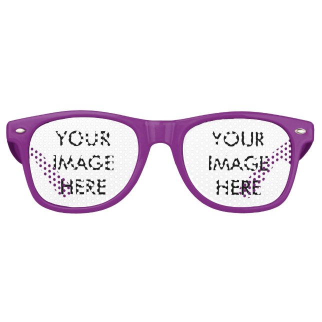 Lunettes De Fête Retro Personnalisé Personnalisé Votre Propre Photo (Devant)