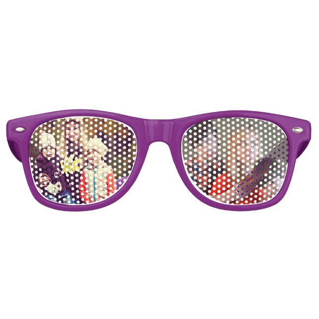Lunettes De Fête Retro Personnalisé Personnalisé Votre Propre Photo Retro (Devant)