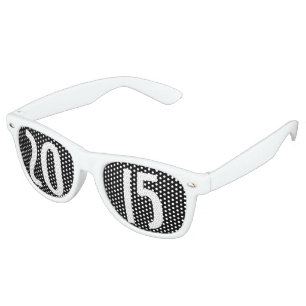 Lunettes De Fête Retro Personnalisez votre texte, image et couleur arrièr