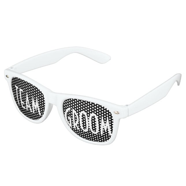 Lunettes De Fête Retro Personnalisez votre texte, image et couleur arrièr (Angulaire)