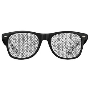 Lunettes De Fête Retro Petits carrés serrés dans les tons gris pour être