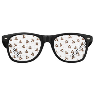 Lunettes De Fête Retro Pile of Poo emoji smiling poops