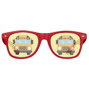 Lunettes De Fête Retro Pilote de bus scolaire Cute