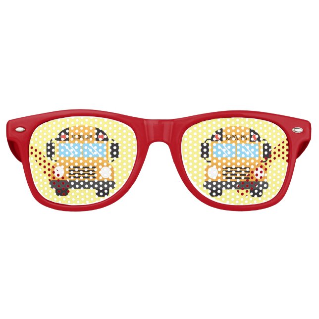 Lunettes De Fête Retro Pilote de bus scolaire Cute (Devant)