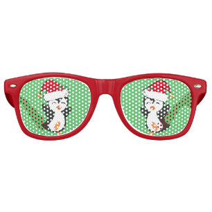 Lunettes De Fête Retro Pingouin de Noël mignon