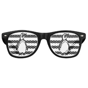 Lunettes De Fête Retro Pingouin et rayures