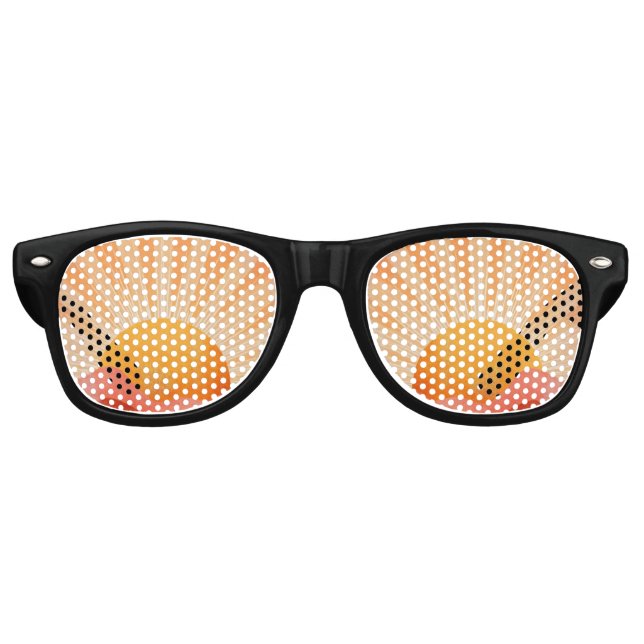 Lunettes De Fête Retro Pink and Orange Boho Sunrise (Devant)