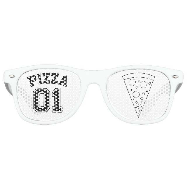 Lunettes De Fête Retro Pizza Glasses (Devant)