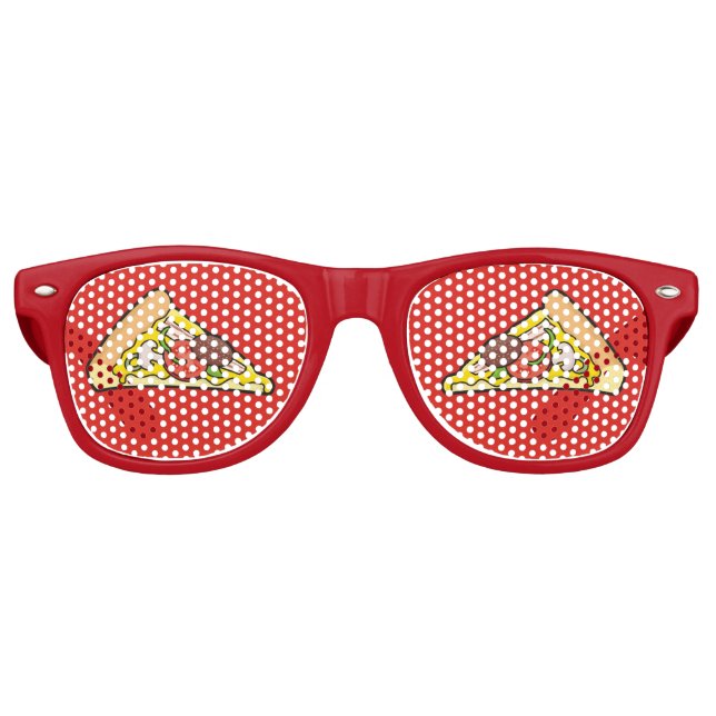 Lunettes De Fête Retro Pizza slice (Devant)
