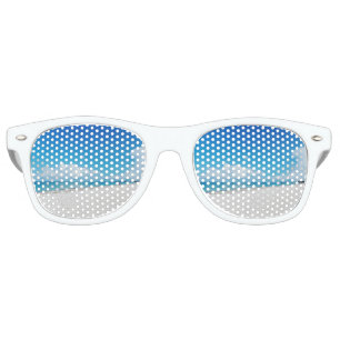 Lunettes De Fête Retro Plage tropicale de sable blanc