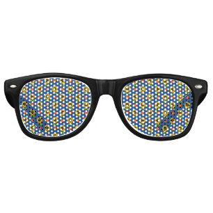 Lunettes De Fête Retro Plante de tournesol dans un pot
