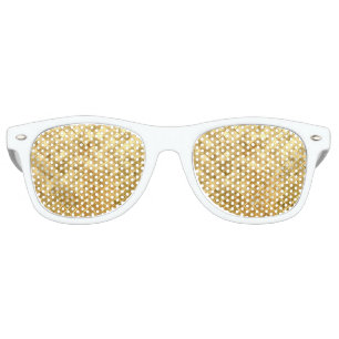 Lunettes De Fête Retro Plaque de contrôle en or