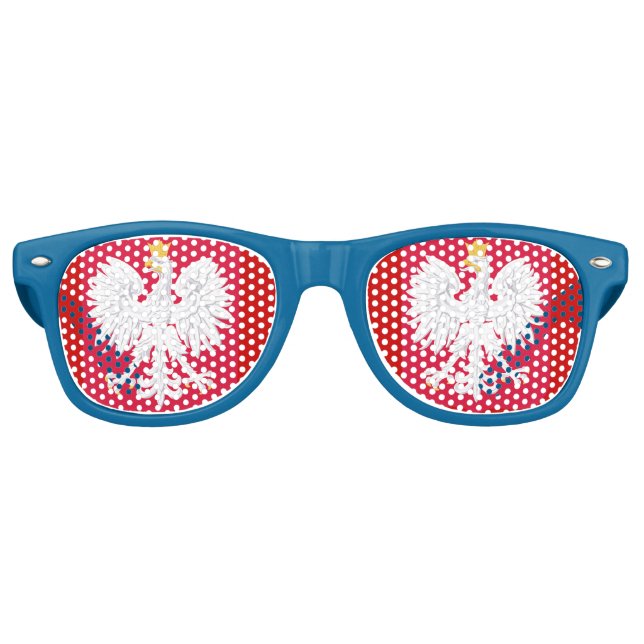 Lunettes De Fête Retro Pologne* Feu d'aigle (Devant)