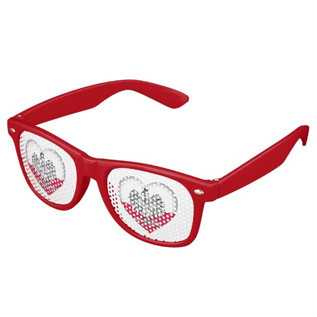 Lunettes De Fête Retro Polonaise Love Shades (Angulaire)