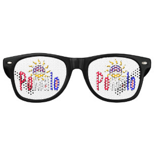 Lunettes De Fête Retro Pomalo - Détente croate avec soleil et arc-en-ciel