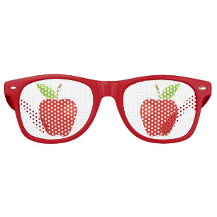 Lunettes De Fête Retro Pomme rouge