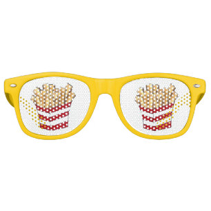 Lunettes De Fête Retro Pommes de terre frites frites frites Fry Restaurat