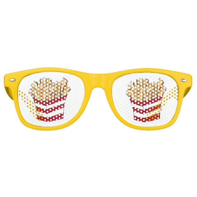 Lunettes De Fête Retro Pommes de terre frites frites frites Fry Restaurat (Devant)