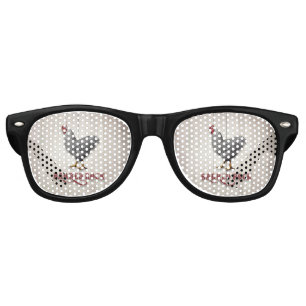 Lunettes De Fête Retro Poulet de Roche bardé