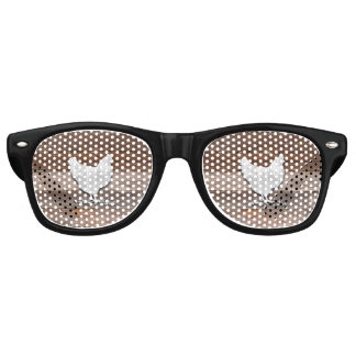Lunettes De Fête Retro Poulets rustiques (planches Brown)