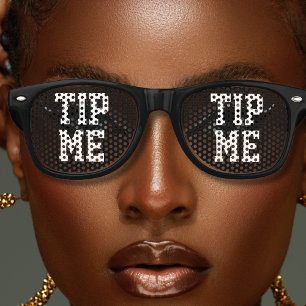 Lunettes De Fête Retro Pourboire Amusant Barman Soirée Noir