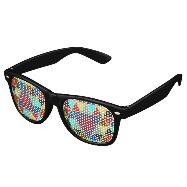 Lunettes De Fête Retro Pretty triangle pattern III + your ideas (Angulaire)