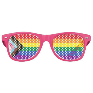 Lunettes De Fête Retro Progrès Fierté Drapeau rose Retro Party Lunettes d