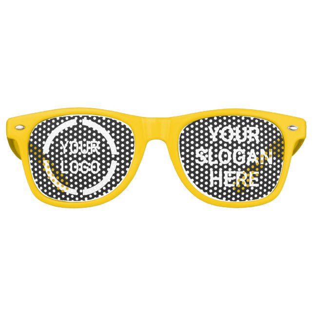 Lunettes De Fête Retro Promotion du logo personnalisé de l'entreprise (Devant)