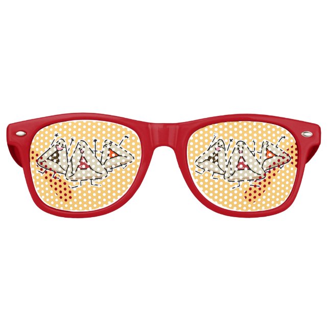 Lunettes De Fête Retro Purim hamantaschen pâtisserie Sameach Oznei Haman (Devant)