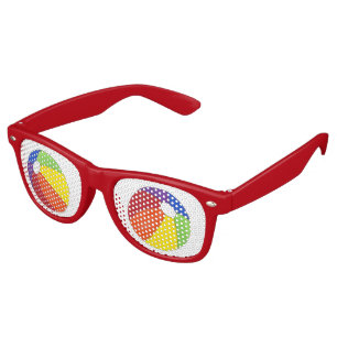 Lunettes De Fête Retro Rainbow Beach Ball Beachball Summer Party Shades