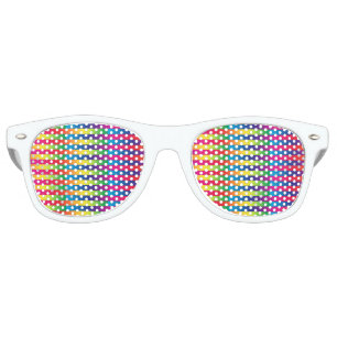 Lunettes De Fête Retro Rayures Colorées Motif Sans Fin