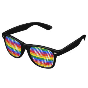 Lunettes De Fête Retro Rayures de fierté de LGBT
