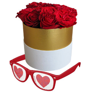 Lunettes De Fête Retro Red Heart Eyes Romantic Cute Valentines Party