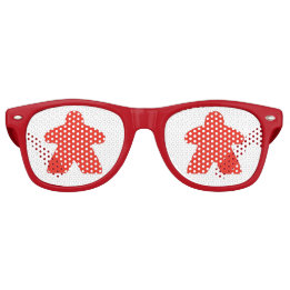 Lunettes De Fête Retro Red Meeple par Blackburn Ink