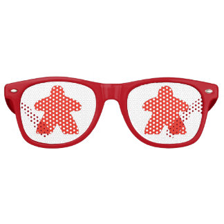 Lunettes De Fête Retro Red Meeple par Blackburn Ink