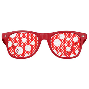 Lunettes De Fête Retro Red Spots Party