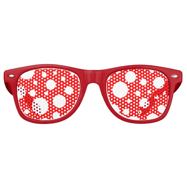 Lunettes De Fête Retro Red Spots Party (Devant)