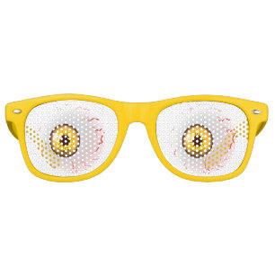 Lunettes De Fête Retro REGARDEZ dans l'oeil jaune sans clignotant