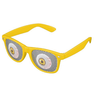 Lunettes De Fête Retro REGARDEZ dans l'oeil jaune sans clignotant