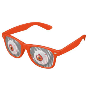 Lunettes De Fête Retro REGARDEZ dans l'oeil orange sans un clin d'oeil