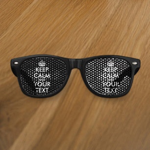 Lunettes De Fête Retro Restez calme et continuez - Créez votre propre