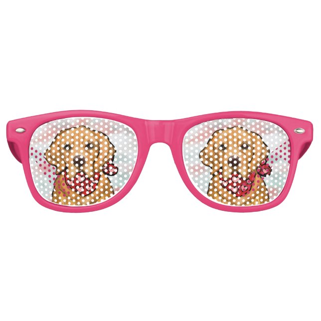 Lunettes De Fête Retro Retriever doré (Devant)